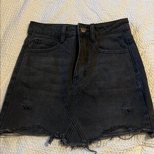 Vici Black Mini denim skirt